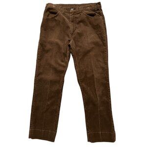 Levi's 517 Bootcut Corduroy Pants Mens Size 34x31 (Hemmed 34x28) Brown VTG 80s